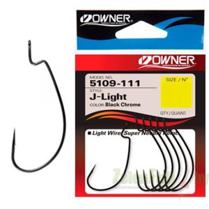 Офсетный крючок "OWNER" OFFSET 5109 J-Light ( B-94) BLACK